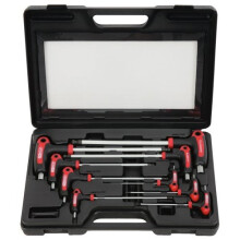 Caixa para chave sextavada com cabo em T - KS TOOLS - 9 peças