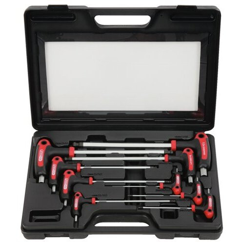 Caixa para chave sextavada com cabo em T - KS TOOLS - 9 peças