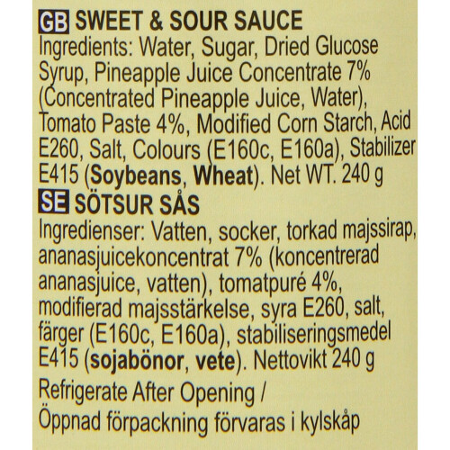 Lee Kum Kee Süß-Sauer-Sauce 240g 2