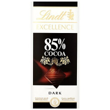 Lindt Excellence 85% Cocoa Dark Chocolate Bar, 100 g - Pack of 4