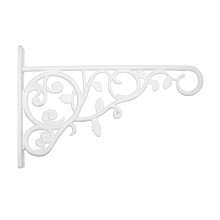 Panacea Products 9-Inch Plant Bracket with Leaves - Ivory