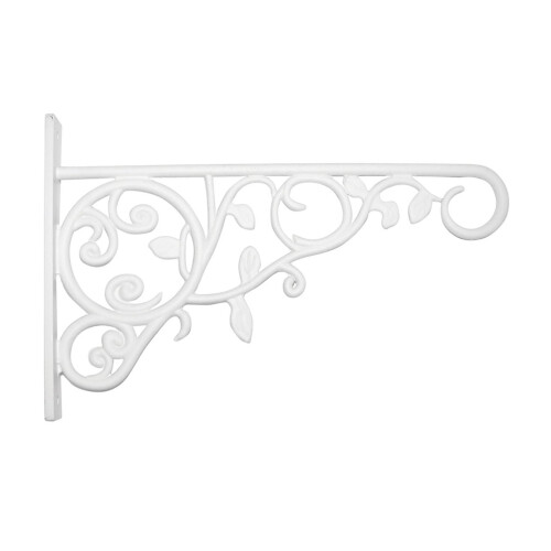 Panacea Products 9-Inch Plant Bracket with Leaves - Ivory