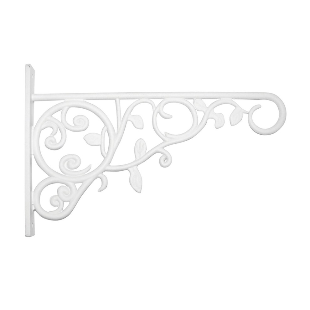 Panacea Products 9-Inch Plant Bracket with Leaves - Ivory