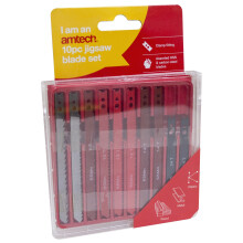 Amtech M1870 Black Plus Decker Fitting Jigsaw Blade, 10-Piece