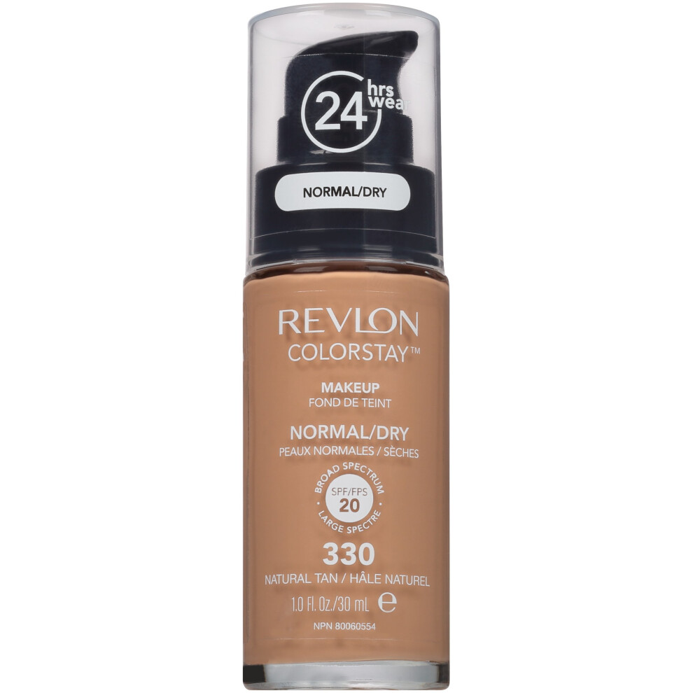 Revlon ColorStay Makeup Foundation for Normal/Dry Skin - 30 ml, Natural Tan