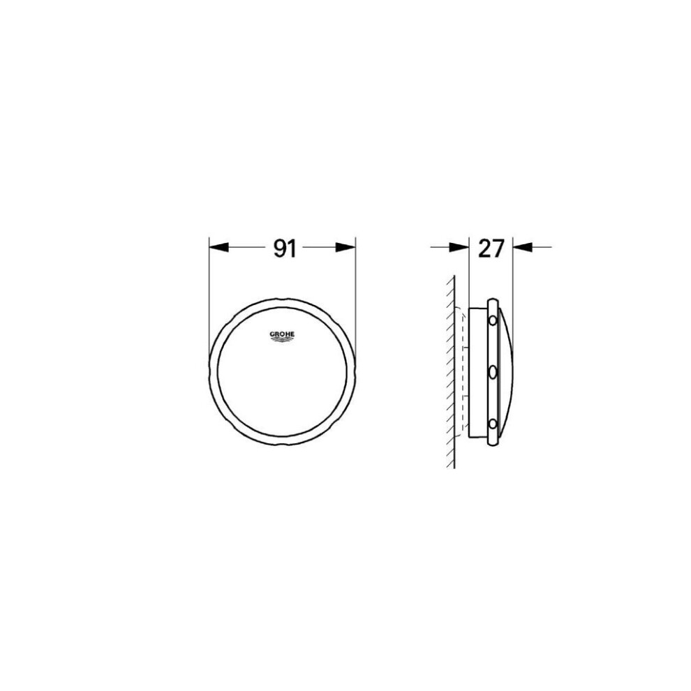 GROHE 19025000 | Talento Waste and Overflow Bath Set