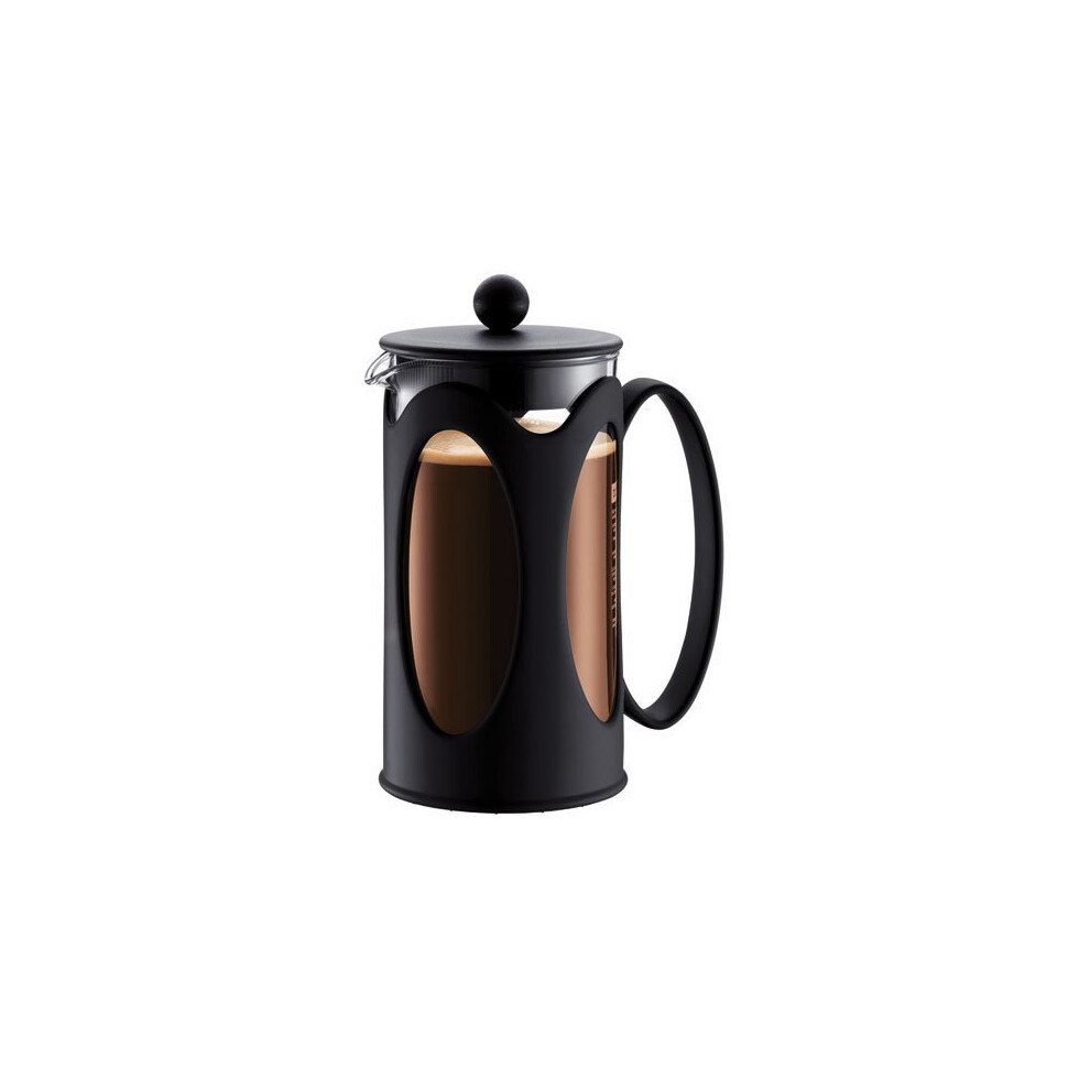 BODUM Kenya 8 Cup French Press Coffee Maker, Black, 1.0 l, 34 oz