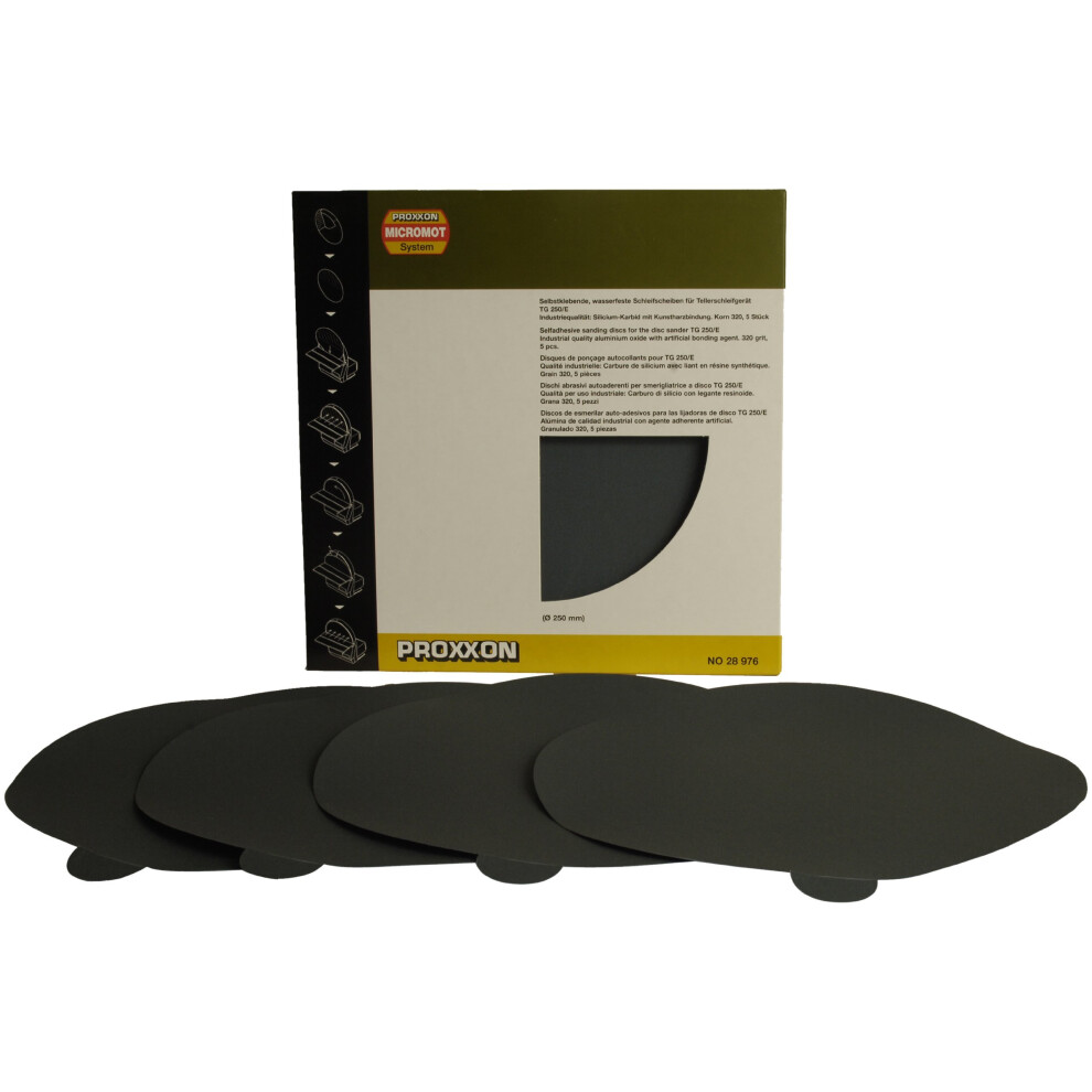 Proxxon 28976ÃÂ Ã¢Â¬ÂÃÂ The Self Adhesive Silicon Carbide Sanding Discs For Tsg 250/And The Wheat 320, 5ÃÂ Pieces 4006274289765