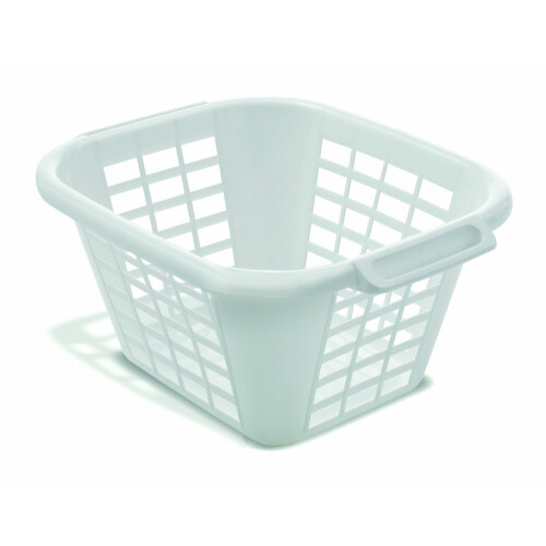 Addis ADDIS 24 Litre Square Laundry Basket, White
