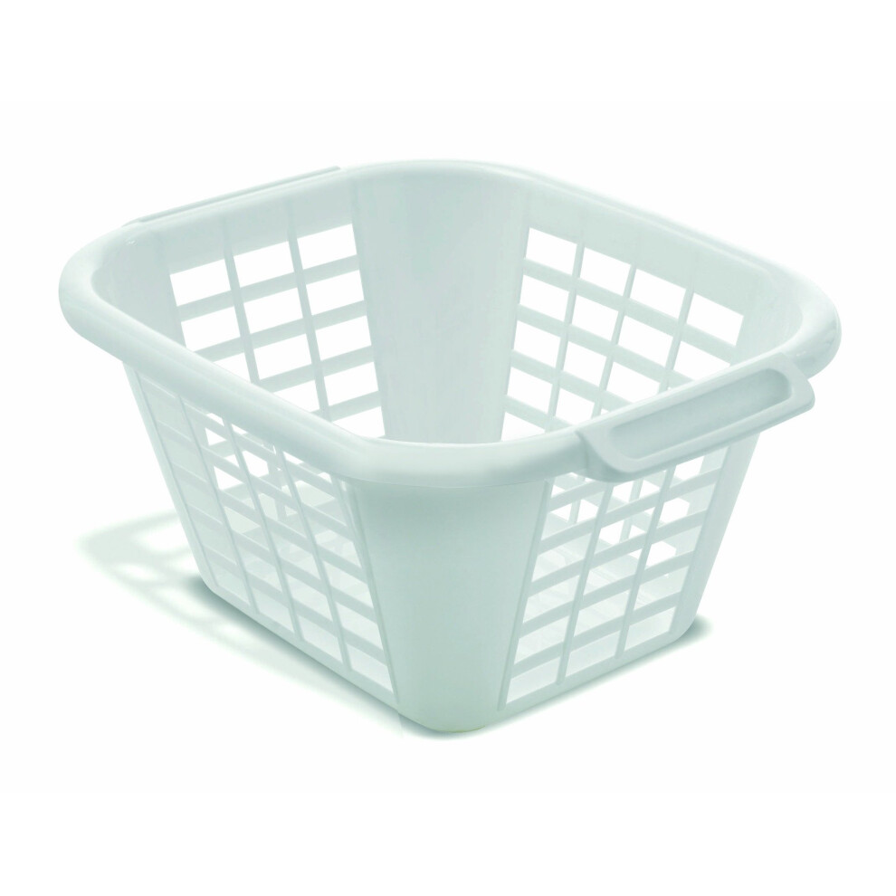 ADDIS 24 Litre Square Laundry Basket, White