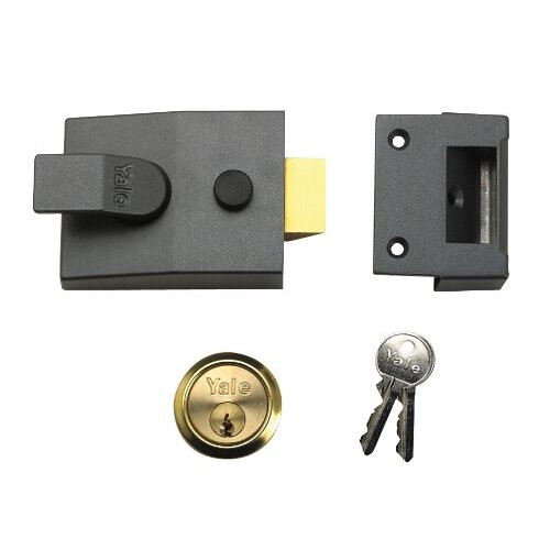 Yale Yale Locks 89DMGPB Deadlock Nightlatch DMG Brass Cylinder 60mm Backset (Boxed)