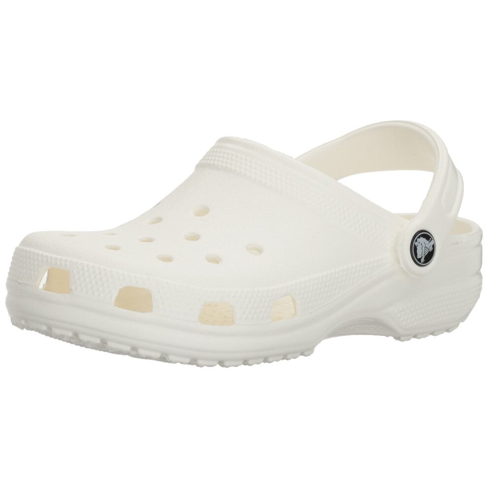 Crocs Unisex Adults' Classic Clogs , White (White) , 10 UK Women / 9 UK Men (12 US Women / 10 US Men)