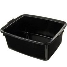 Addis Plastic Butler Large Rectangular Bowl, Soft Black, 12.5 Litre