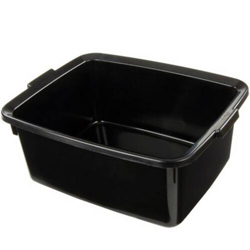 Addis Addis Plastic Butler Large Rectangular Bowl, Soft Black, 12.5 Litre