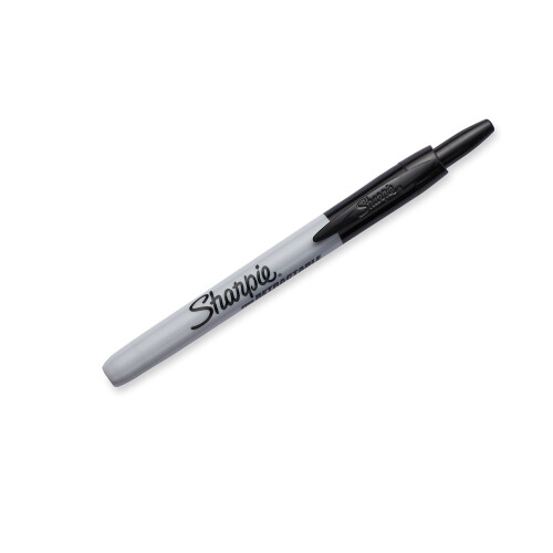 Sharpie Sharpie Retractable Permanent Marker Fine Tip - Black (Pack of 12) 1
