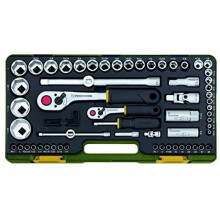 Proxxon Industrial Super-set Jogo de chaves de soquete em polegadas 1/4 (6.3 mm), 1/2 (12.5 mm) 65 peças 23294