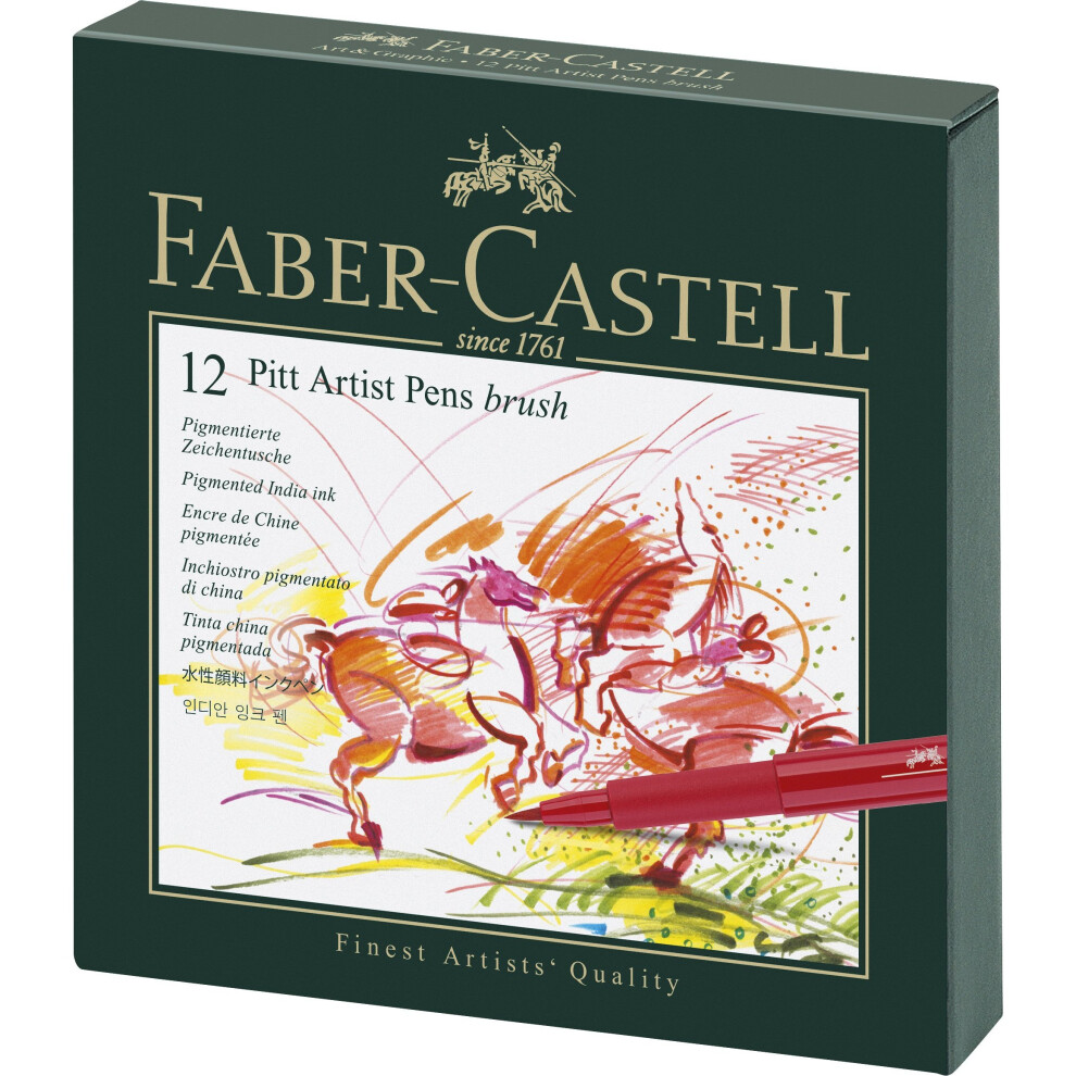 Faber-Castell Pitt Artist Pen Gift Box of 12 Colours