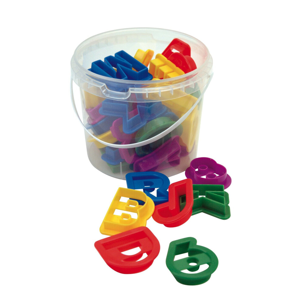 Dexam Plastic Letters and Numbers Cookie Cutters, Set of 36
