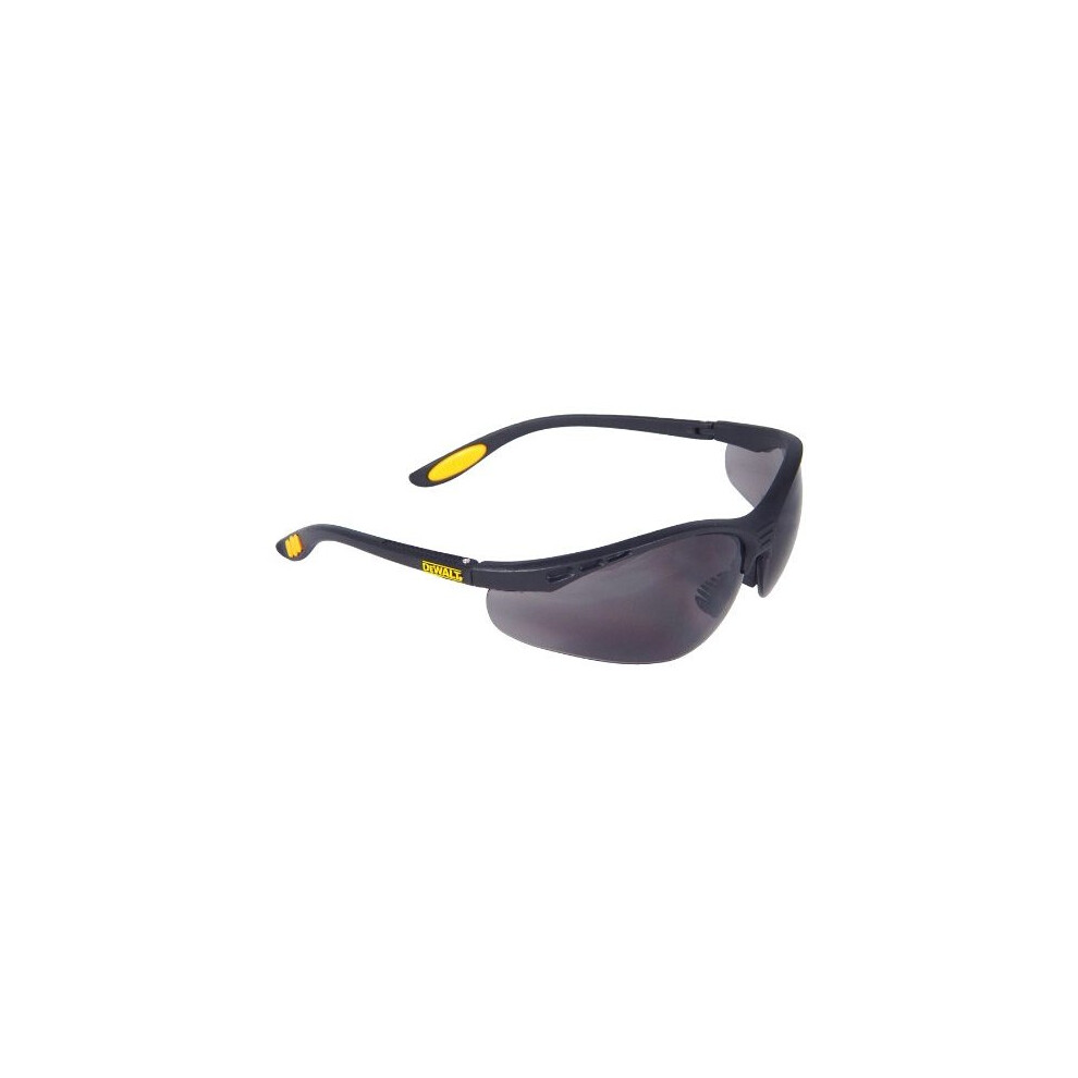 DeWalt Reinforcer Smoke Ploycarbon Safety Glasses - Black/Smoke, One Size