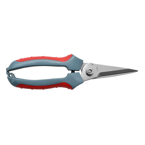 Clauss 18039 8-Inch Titanium Snips with Wire Cutter - Grey/Red 2
