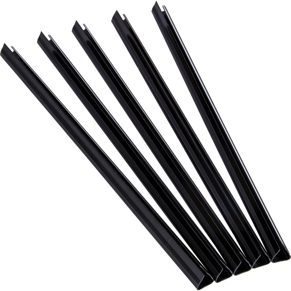 Fellowes Relido 53840 Rounded Slide Binders for Non-Machine Bound Presentation - Black