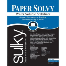 Sulky 8 1/2 x 11-inch Paper Solvy Water Soluble Stabilizer, Pack of 12