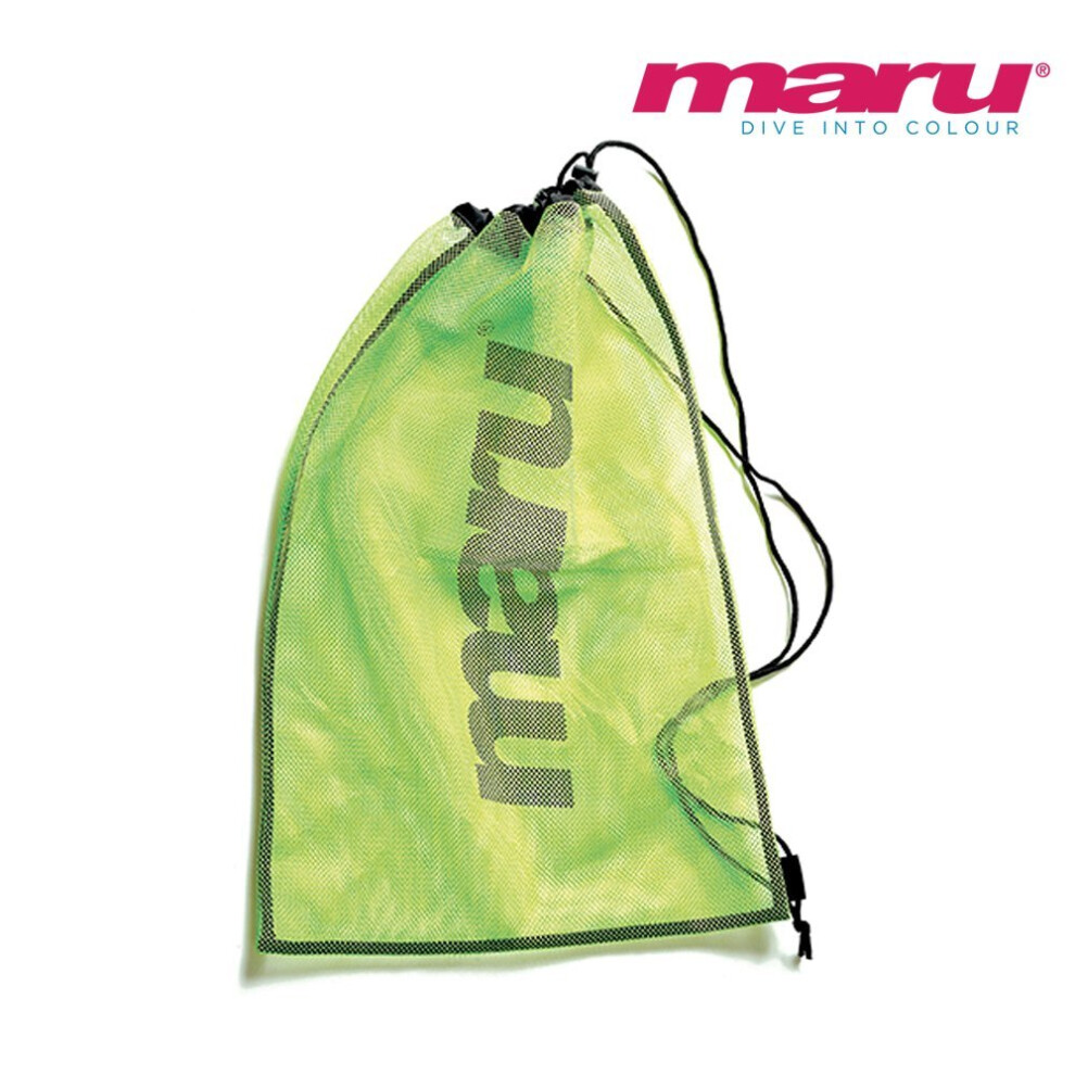 Maru Mesh Drawstring Swim Kit Bag (Green)