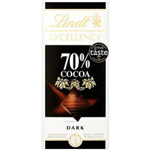 Lindt Excellence 70% Cocoa Dark Chocolate Bar, 100 g - Pack of 5