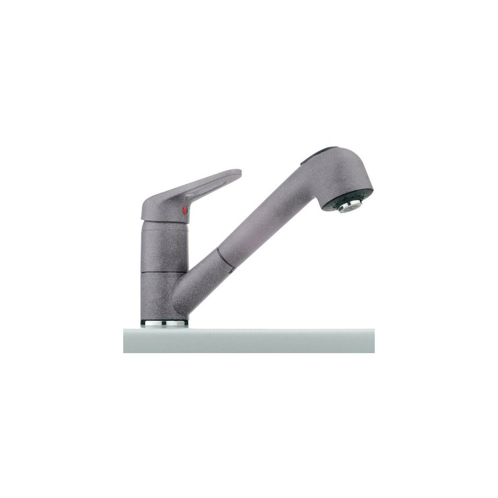 Franke 115.0030.729 Granite Kitchen Tap With A Pull Out Spout - Stone Grey/Grey (1-Piece)