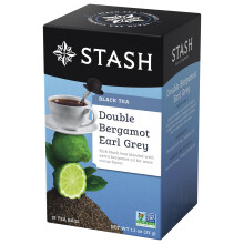 Stash Tea, Thé Noir, Double Bergamote Earl Grey, 18 Sachets de Thé, 1,1 oz (33 g)