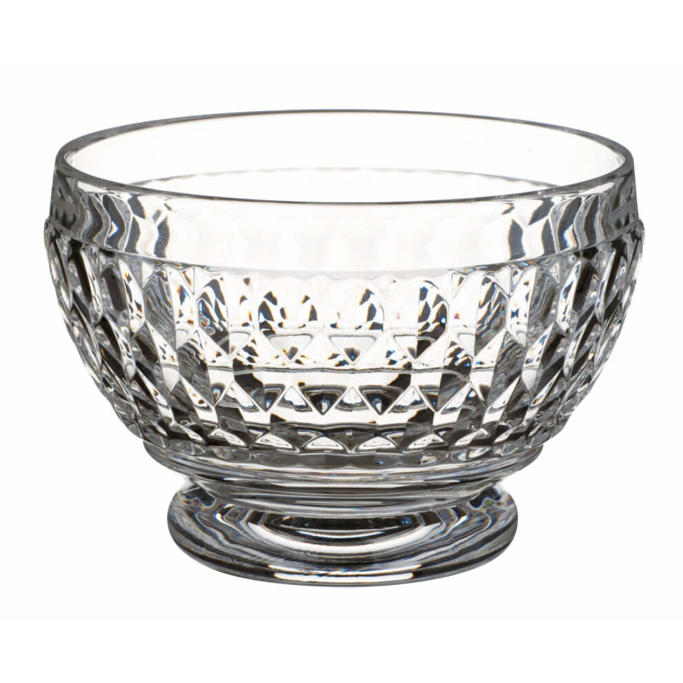 Villeroy & Boch Boston Dessert Bowl with a Faceted Pattern, High-Quality Robust Crystal Glass, 11 x 8 cm-image-OPC-PPHPPC-NEW