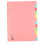 Rexel Whitebox A4 Manilla Divider 12-Part Pink With Multi-Colour Tabs 1