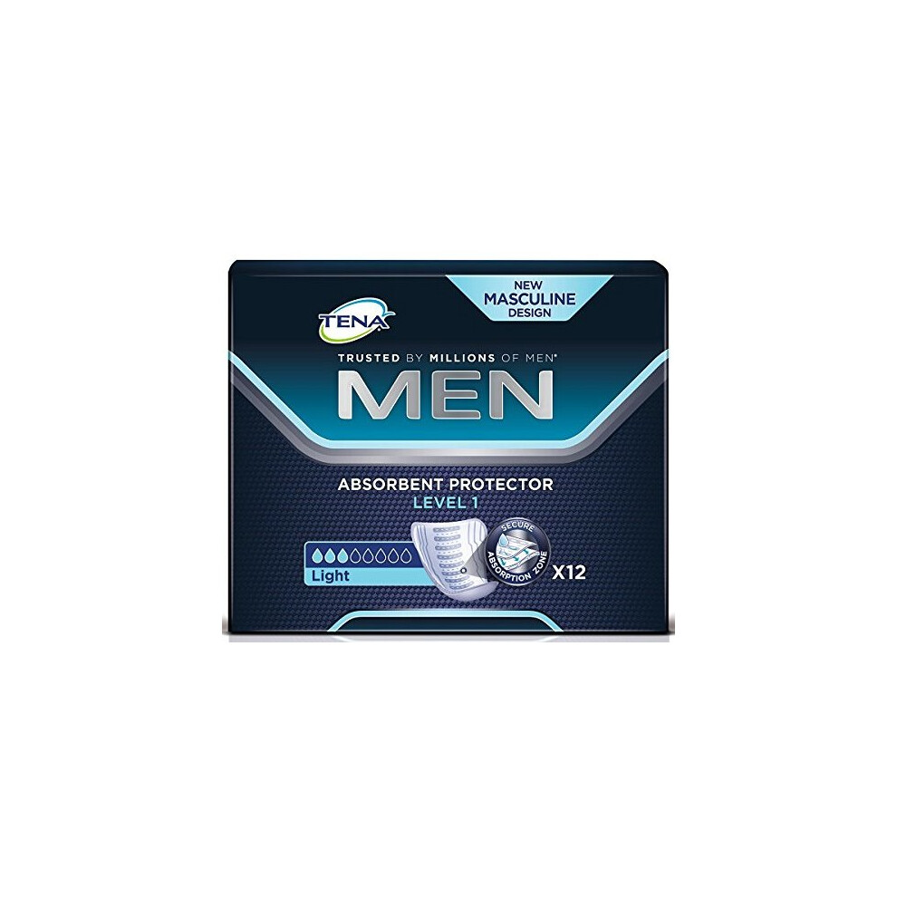Tena For Men Level 1 Odour Control Incontinence Pads - 12 Pads