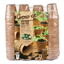 Gardman Grow it 08325 Round Fibre Pots, Multi-Colour, 6 cm