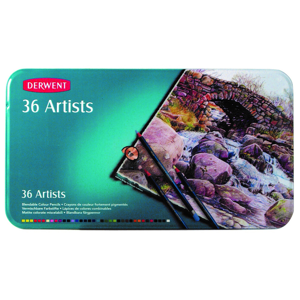 Derwent Artists Colouring Pencils, Set of 36, Professional Quality, 32096, Multicolor