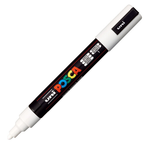 Uni-Ball Uni-Ball Posca PC-5M Medium Bullet Tip Marker - White,152637000 2