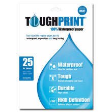 Toughprint Waterproof Paper - Inkjet - 25 A4 Sheets