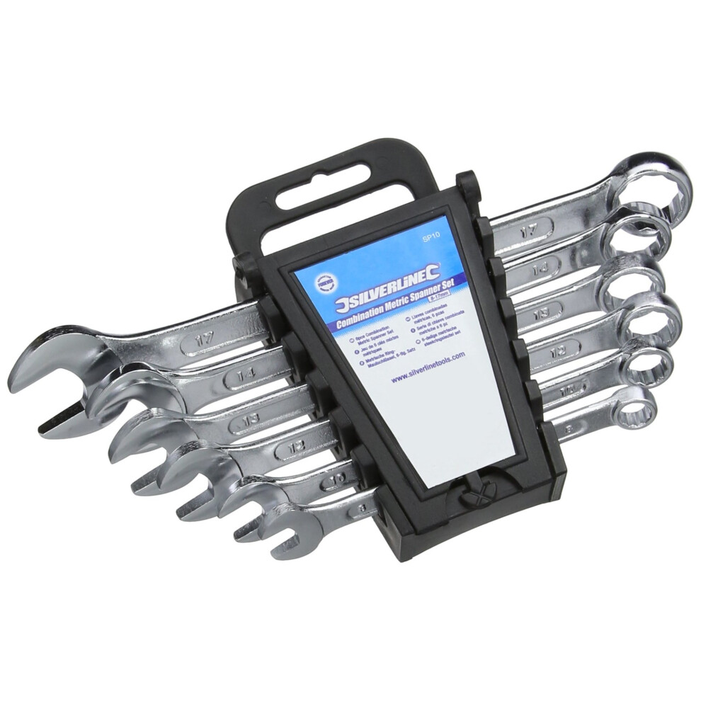 Silverline SP10 Combination Spanner 8-17 mm Metric - Set of 6