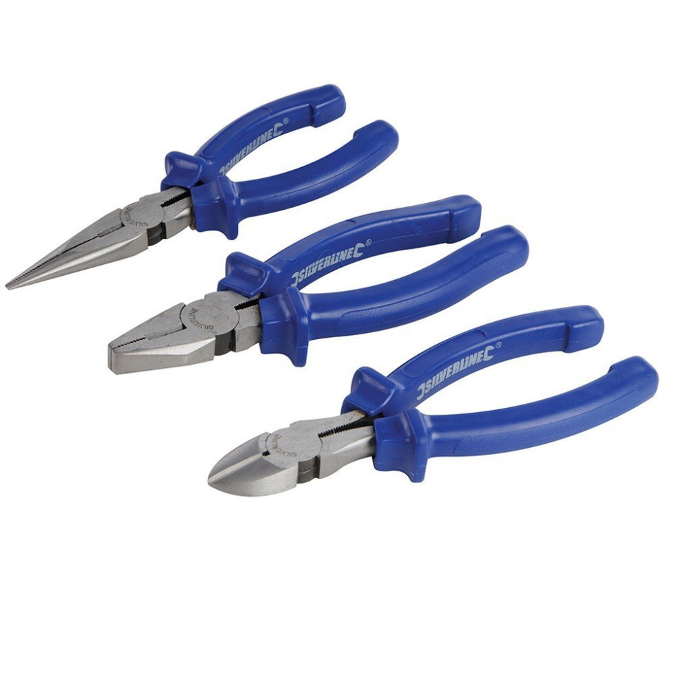 Silverline 427610 Pliers Set 3-Piece Set 160mm (6Â¼") Length