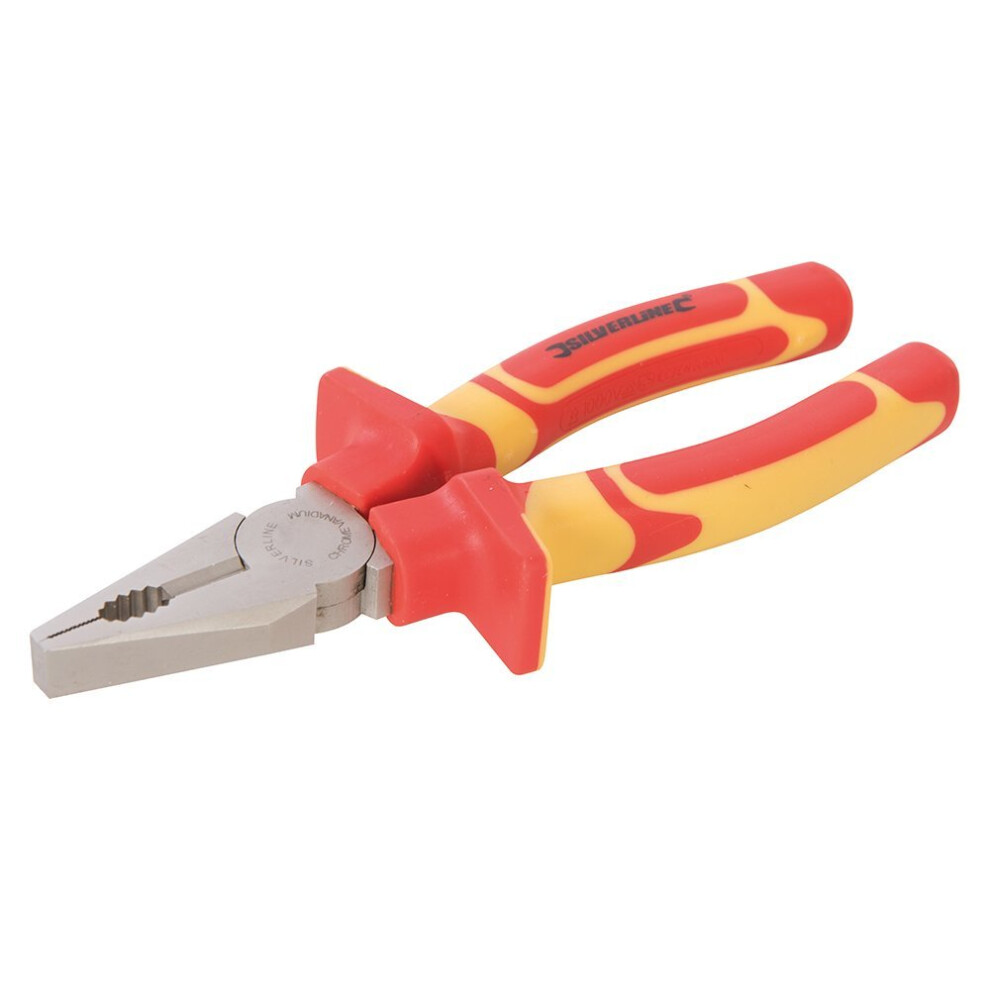 Silverline 868646 VDE Expert Combination Pliers 180mm (7") Length 30mm Jaw Capacity