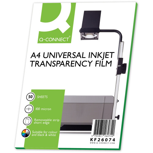 50 X A4 Inkjet Clear Printer Acetate Film Ohp Sheets