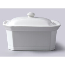 WM Bartleet & Sons Porcelain Terrine / Butter Dish Large with Lid