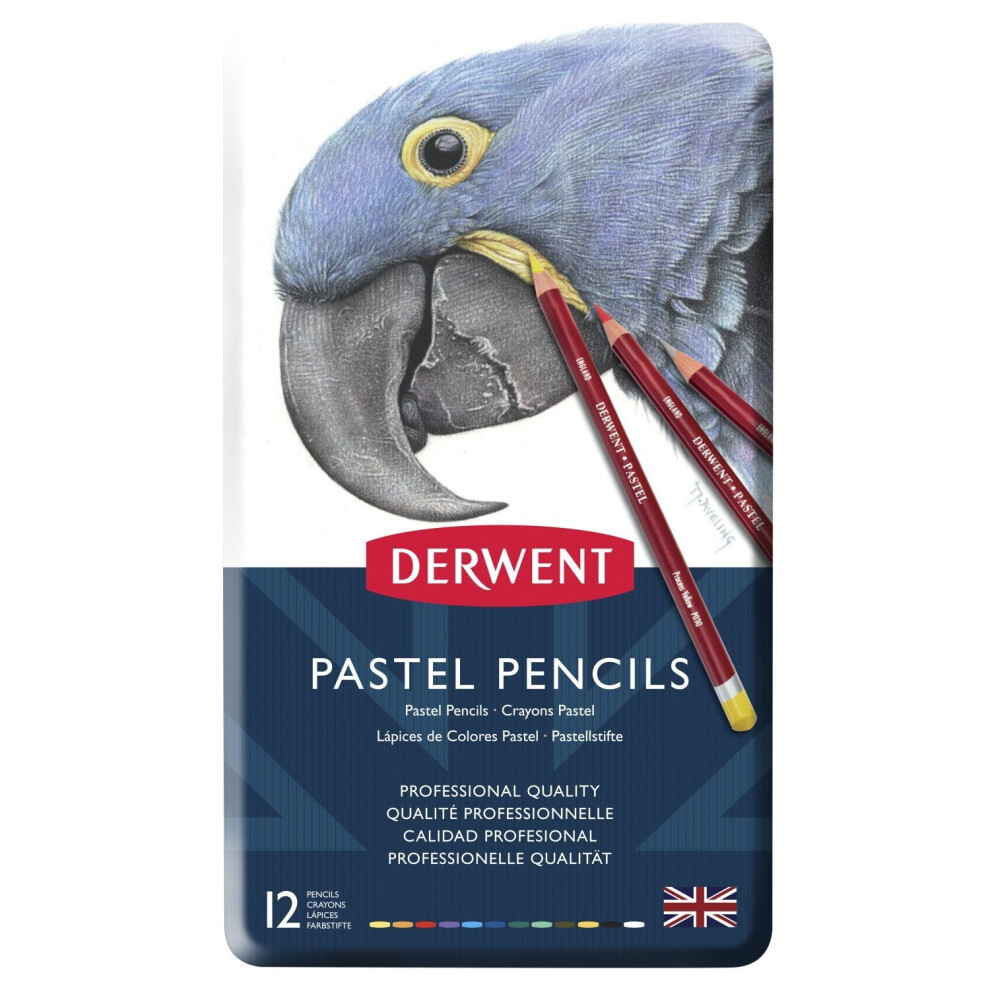 Derwent Pastel Pencils, Set of 12, Professional Quality, 32991, Multicolor