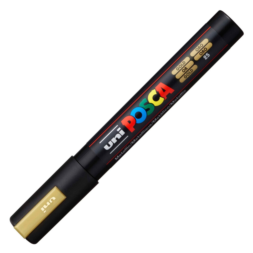 Uni-Ball 176446000 Posca PC-5M Medium Bullet Tip Marker - Gold