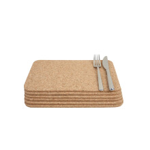 T&G FSC Certified Cork Rectangular Table Mats/Surface Protectors, Set of 6, Medium, 28 x 20.5 x 0.6 cm
