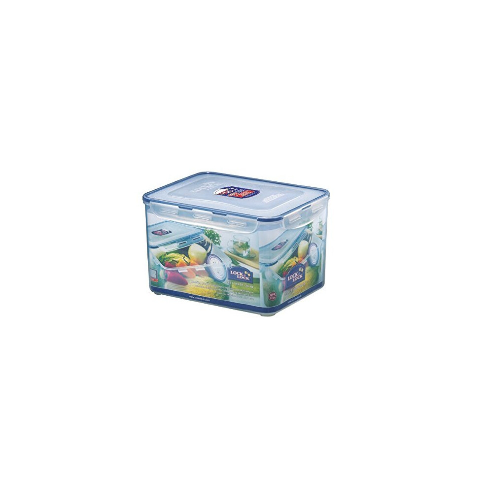 Lock & Lock Rectangular Storage Container - Clear/Blue, 9 L