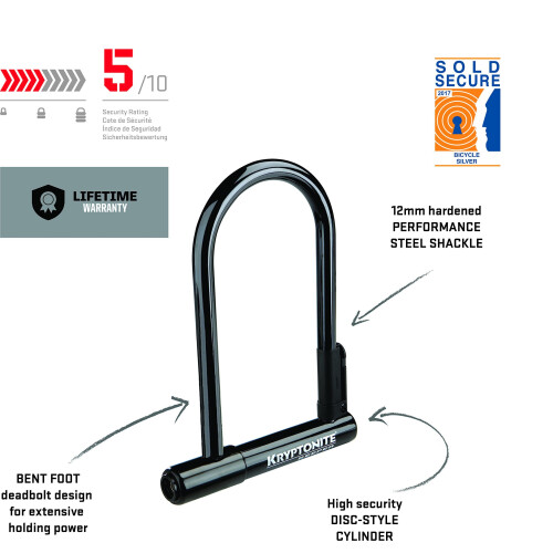 Kryptonite Kryptonite Keeper 12 STD U-Lock with Bracket - Black 2