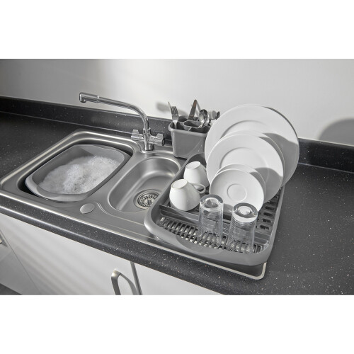 Addis Addis Large Rectangular Bowl, Metallic Silver, 9.5 litre 1