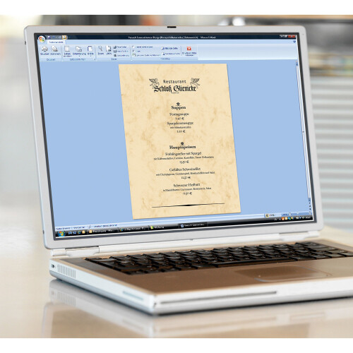 Sigel DP397 Marbled Writing Paper A4 beige, 200 gsm double sided (50 sheets) 1