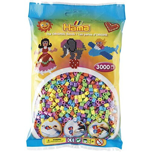 Hama Beads Hama 3000 Beads Pastel Mix (Midi Beads)
